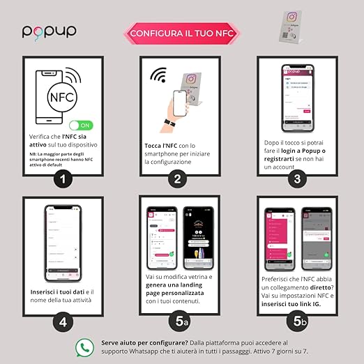 Espositore NFC Menu in PVC nero