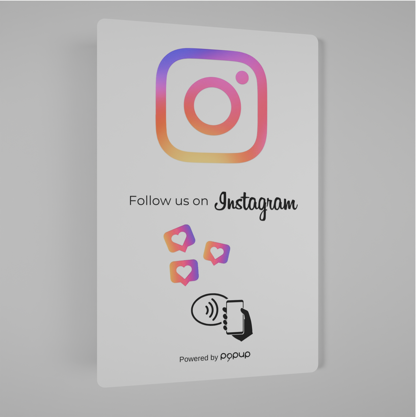 Card Seguici su Instagram per aumentare follower