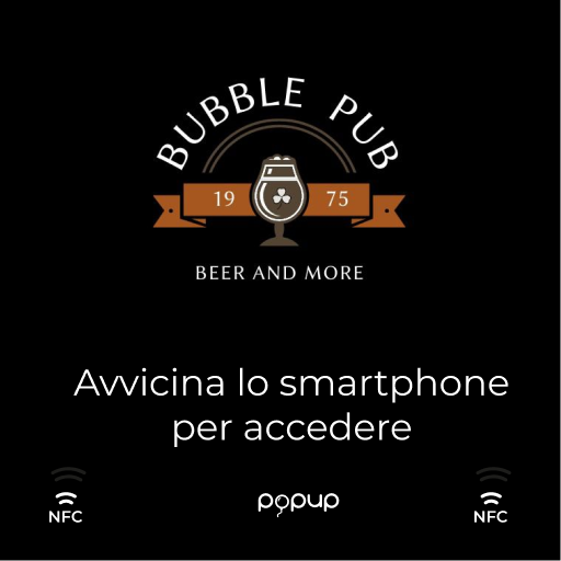 NFC Menu quadrato in PVC personalizzato