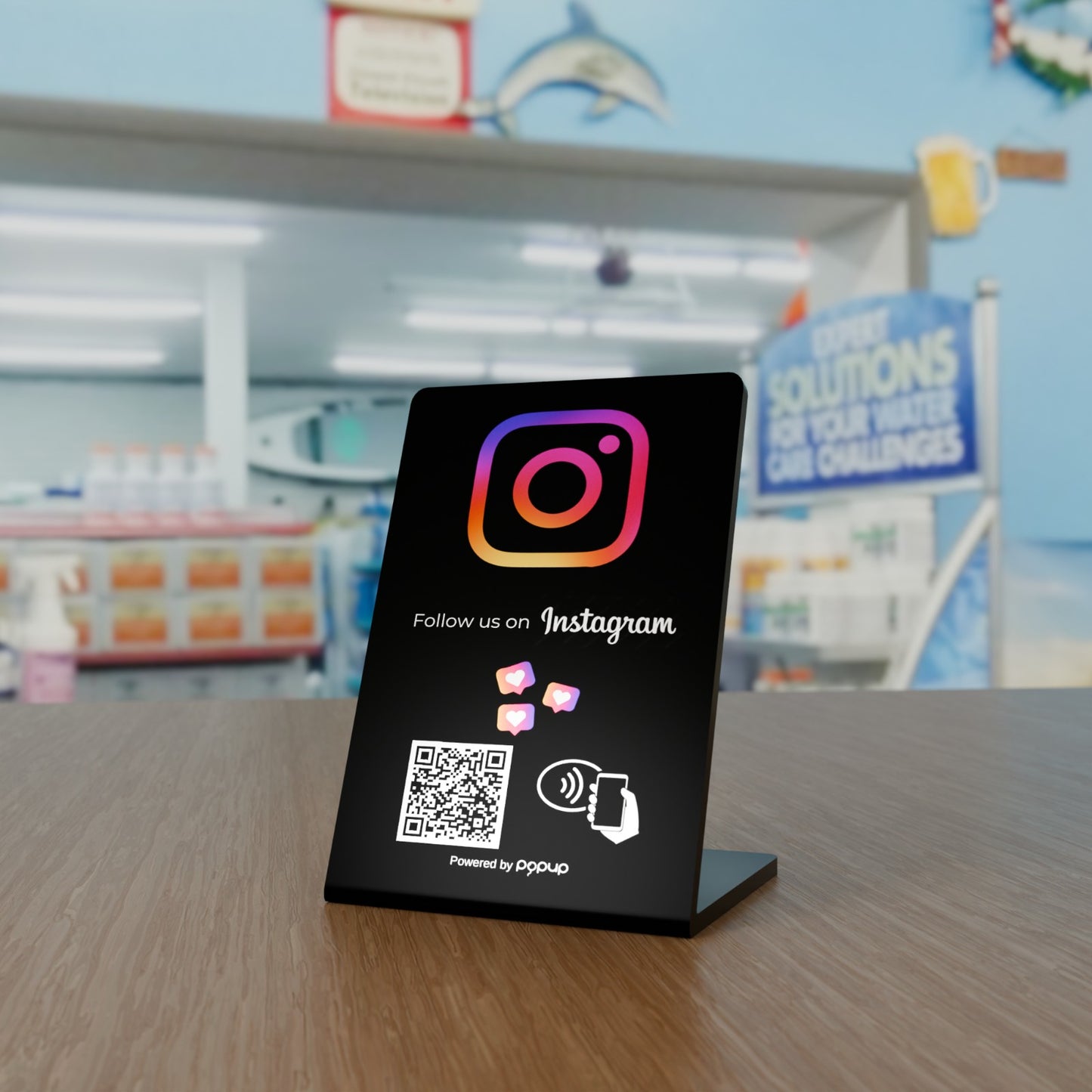 Espositore Stand NFC Instagram per aumentare follower