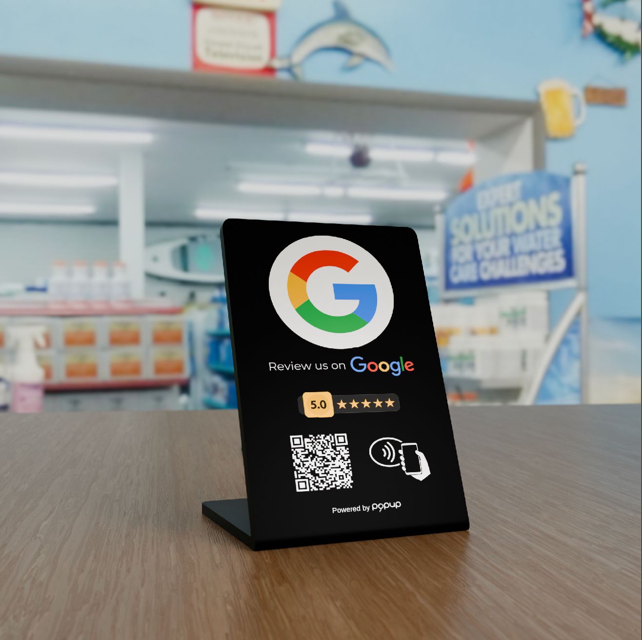 Espositore Stand NFC Google per aumentare recensioni