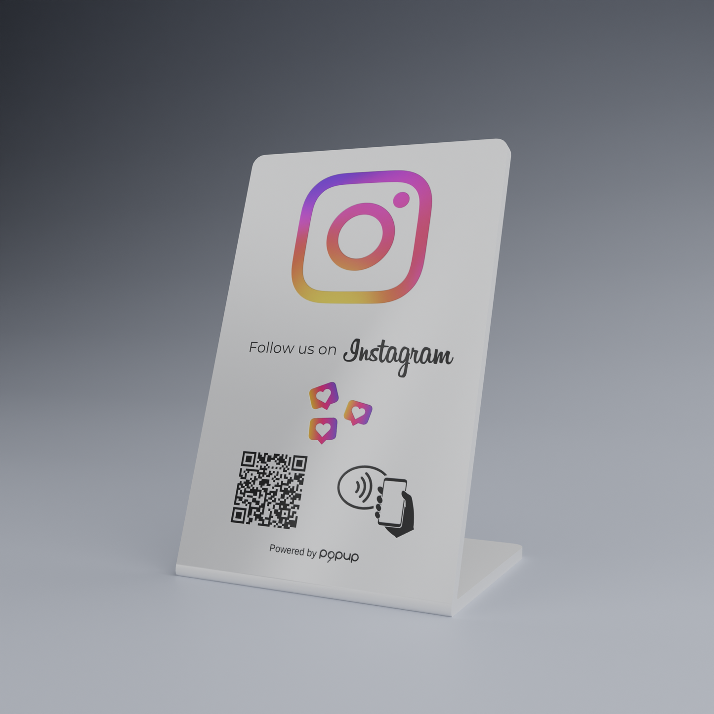 Espositore Stand NFC Instagram per aumentare follower