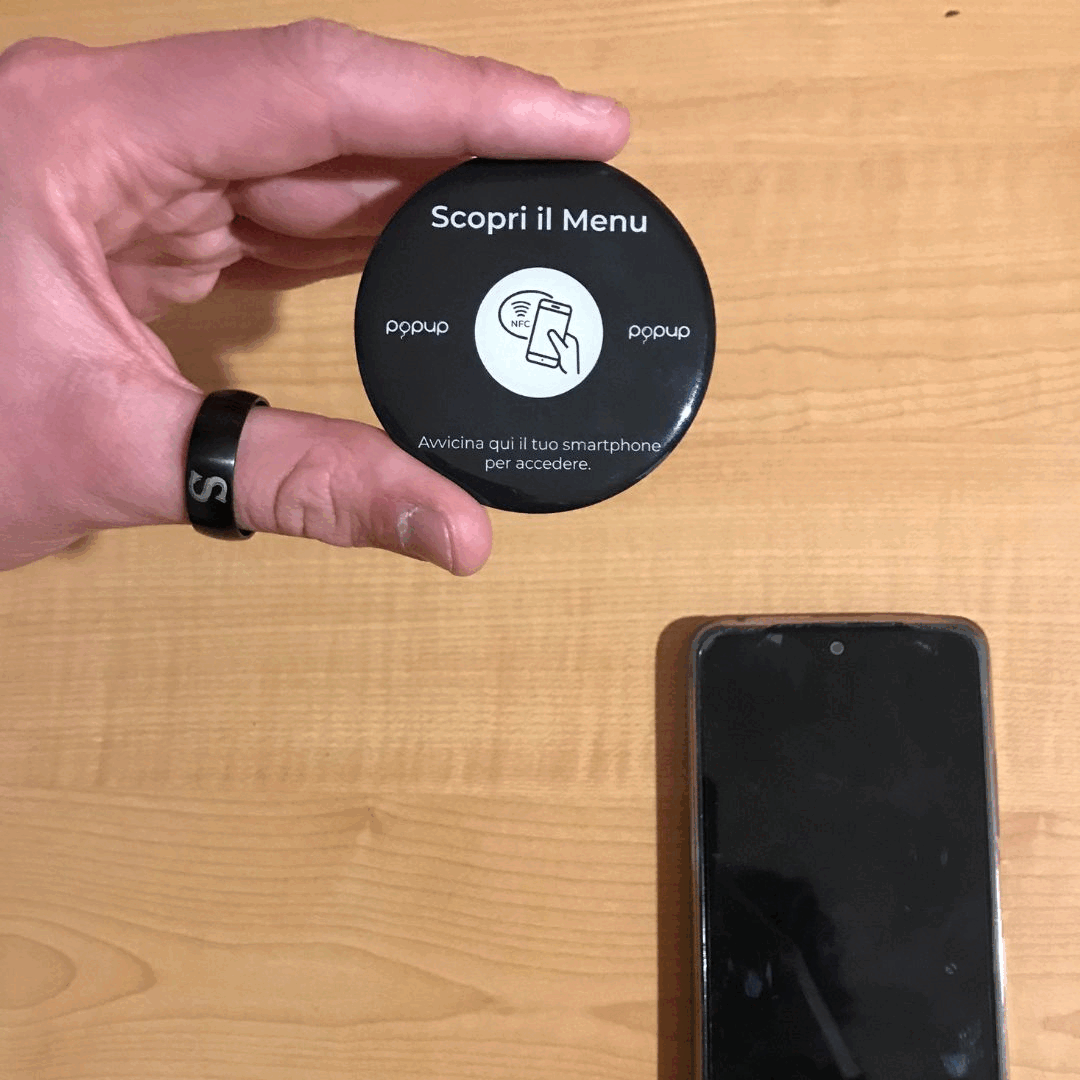 Tag NFC Menu rotondo