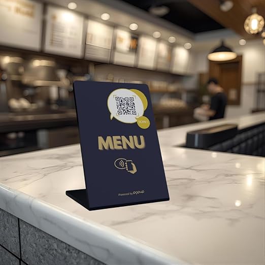 Espositore NFC Menu in PVC nero
