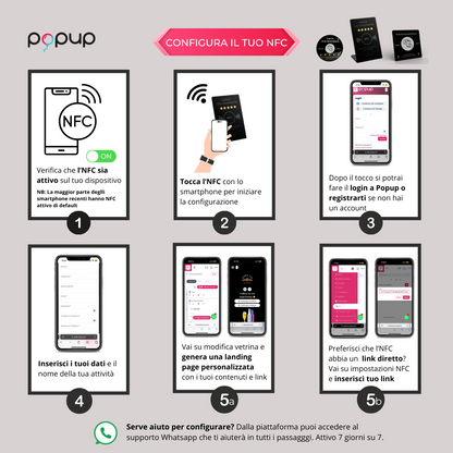 NFC Menu quadrato in PVC