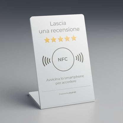 Espositore Stand NFC per recensioni bianco