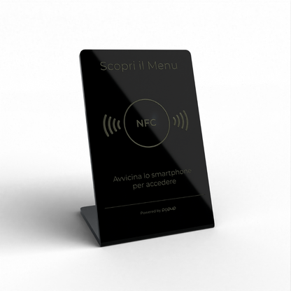 Espositore NFC Menu in PVC nero