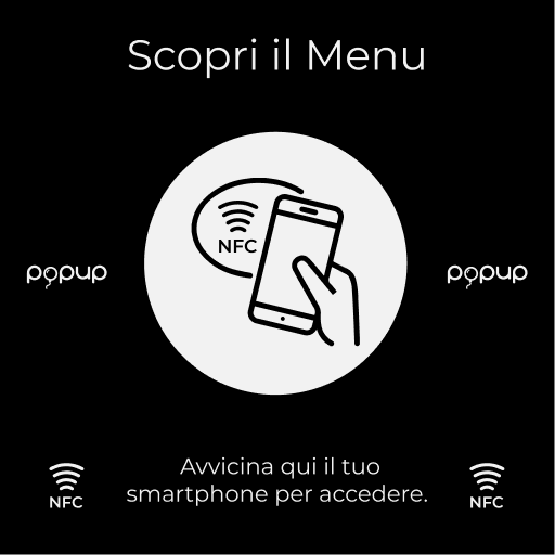 NFC Menu quadrato in PVC