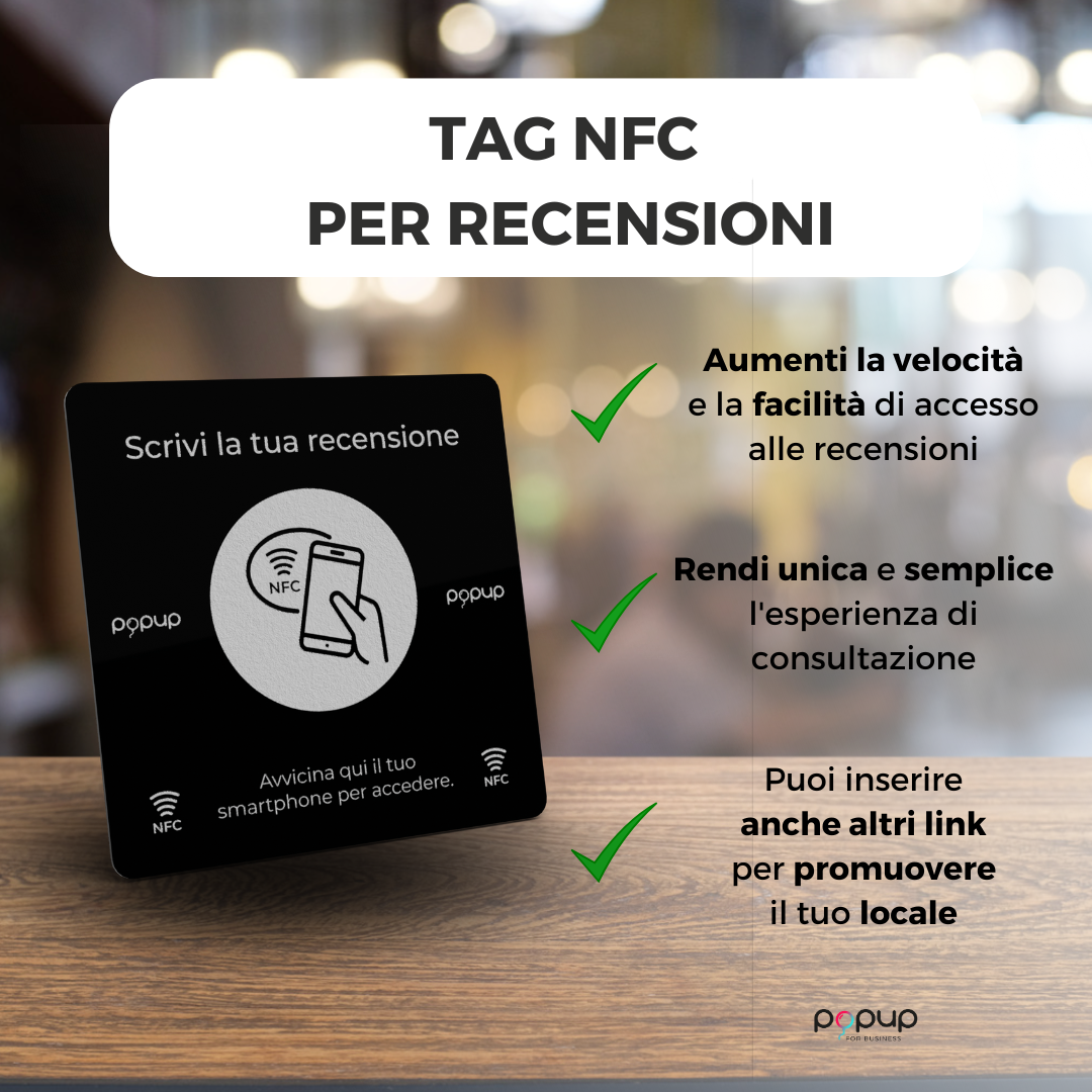NFC per recensioni quadrato in PVC