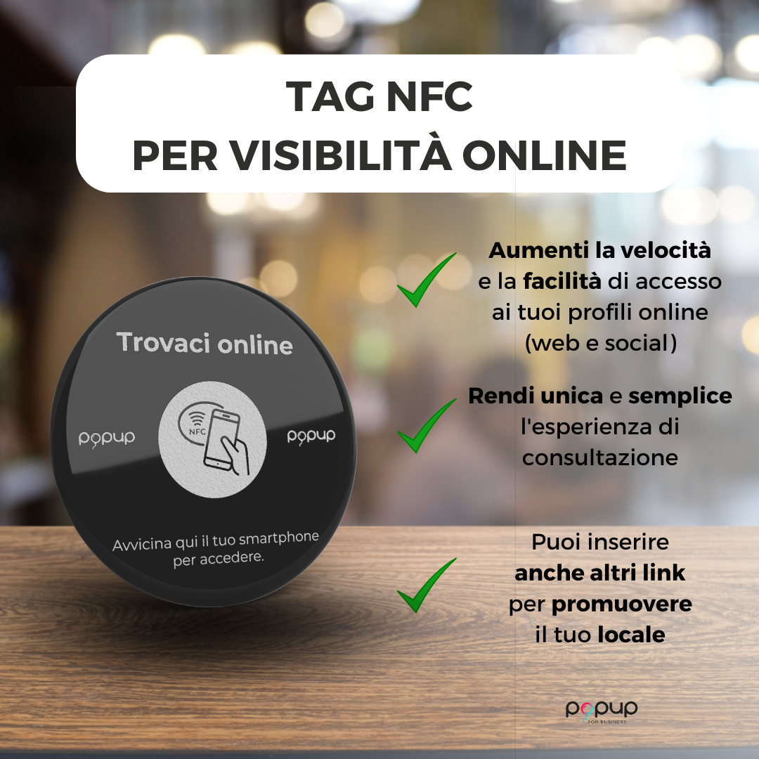 Tag NFC rotondo per visibilità online