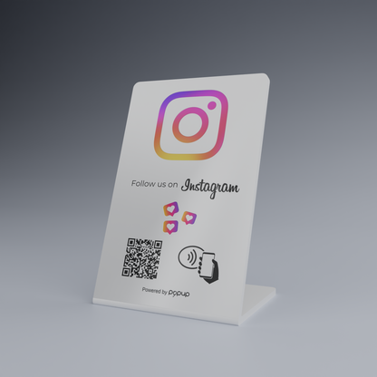 Espositore Stand NFC Instagram per aumentare follower