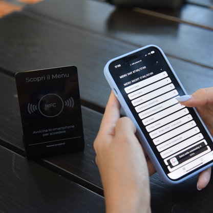 Espositore NFC Menu in PVC nero