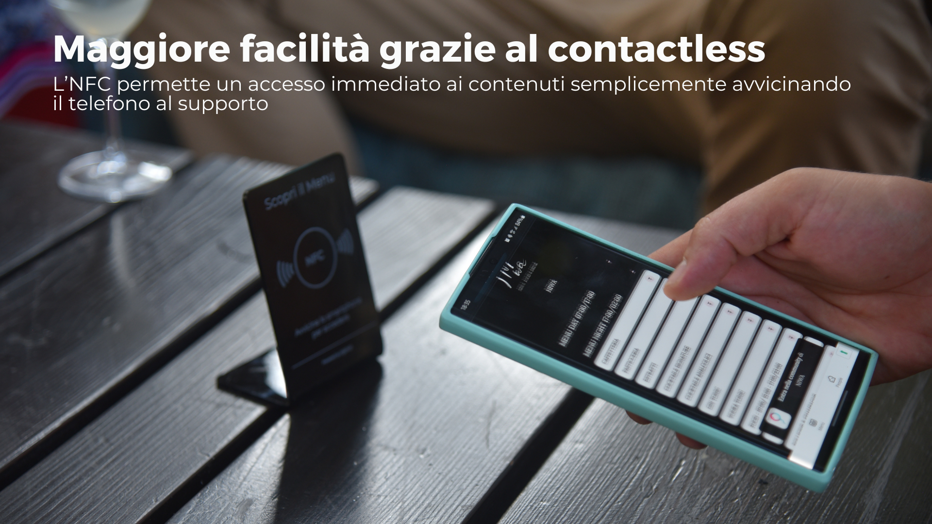 con gli NFC Popup i tuoi clienti hanno un accesso facile grazie al contactless