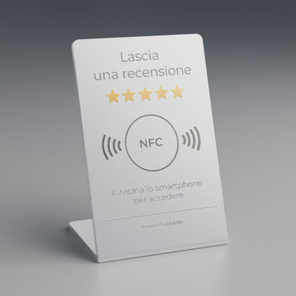 Espositore Stand NFC per recensioni bianco